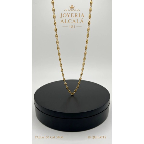 Cadena cadena calabrote de oro 18k 60 cm